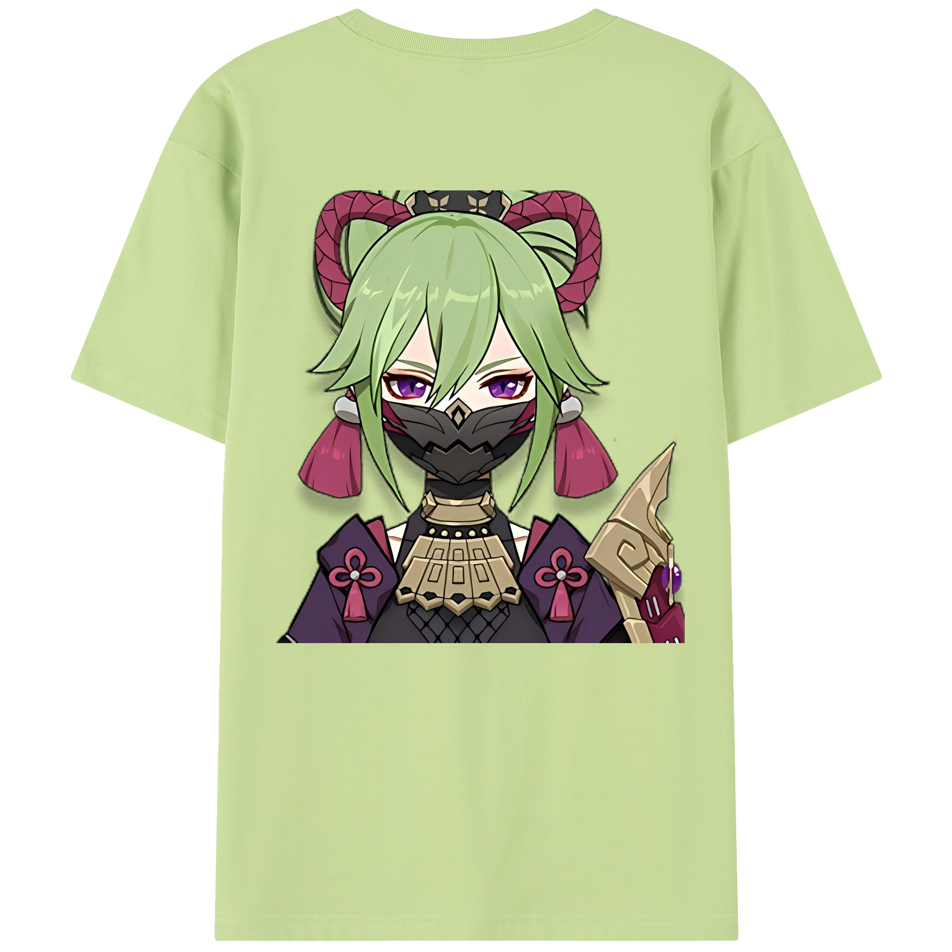 げんし神  久岐忍 くき しのぶ genshin Kuki Shinobu 綿100％半袖Tシャツ（背面プリント）